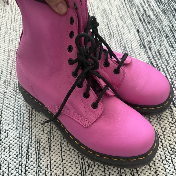 Dr. Martens Pink Combat Boots - Picture 1 of 4